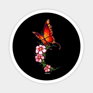 Butterfly & Flowers Magnet